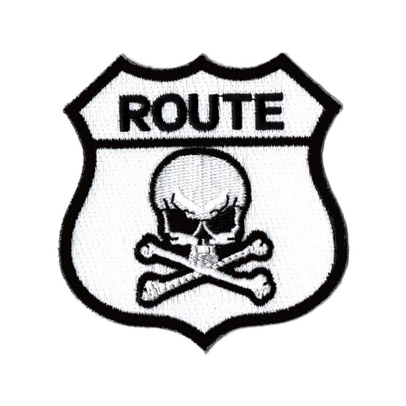 Patch Thermocollant Moto 'Ride' – Ovale 10x6.5 Cm, Noir Et Blanc – Pour Blouson, Sac, Casquette